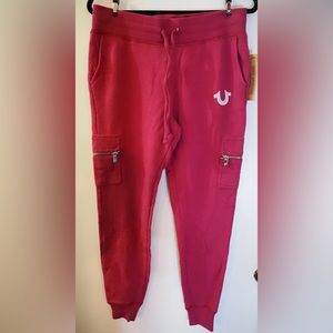 True Religion Cargo Zip Joggers - Pink - Small